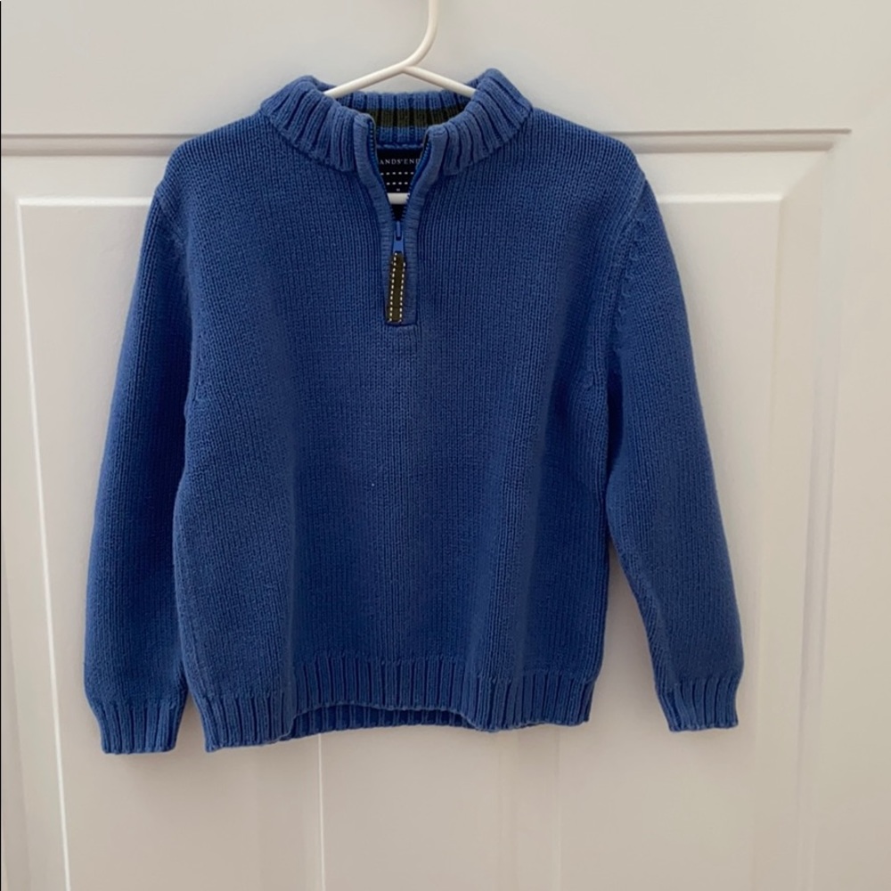Boys Lands’ End Size 5-6 Light Blue Sweater